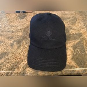 Loro Piana mens baseball cap Navy